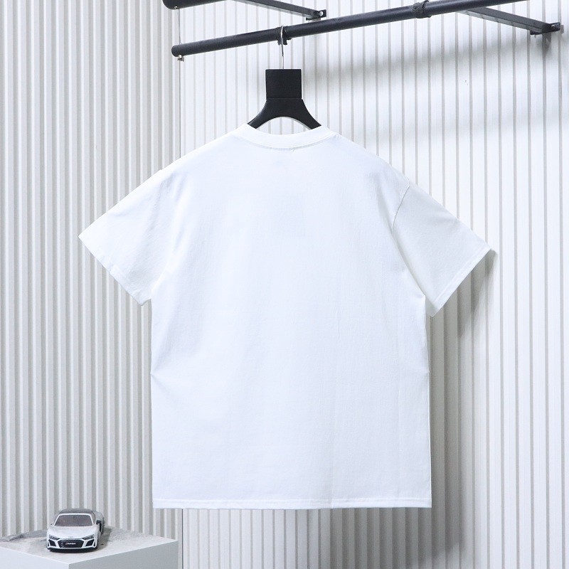 BAPE 26SS Ape Head Print Vertical Stripe Contrast Short Sleeve T-Shirt Style 1