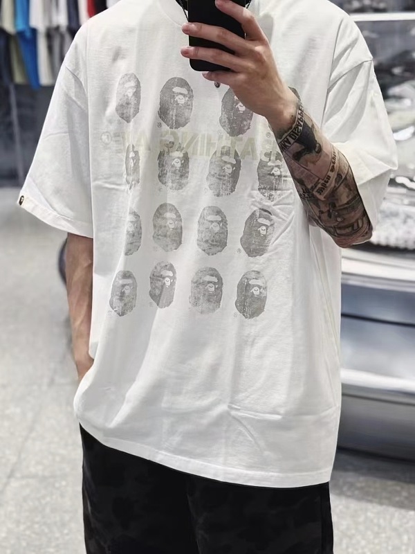 BAPE Allover Ape Head Short Sleeve T-Shirt Style 1