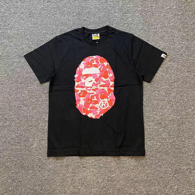 BAPE Ape Head Print Classic Short Sleeve T-Shirt Style 1002