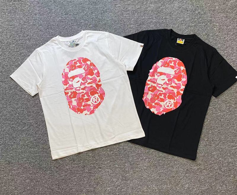 BAPE Ape Head Print Classic Short Sleeve T-Shirt Style 1002