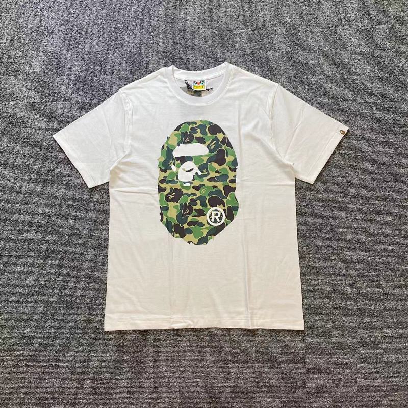 BAPE Ape Head Print Classic Short Sleeve T-Shirt Style 1002