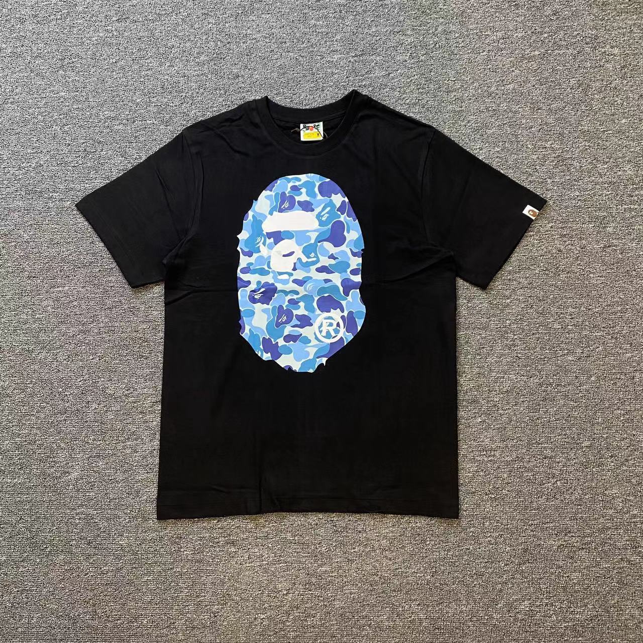 BAPE Ape Head Print Classic Short Sleeve T-Shirt Style 1002