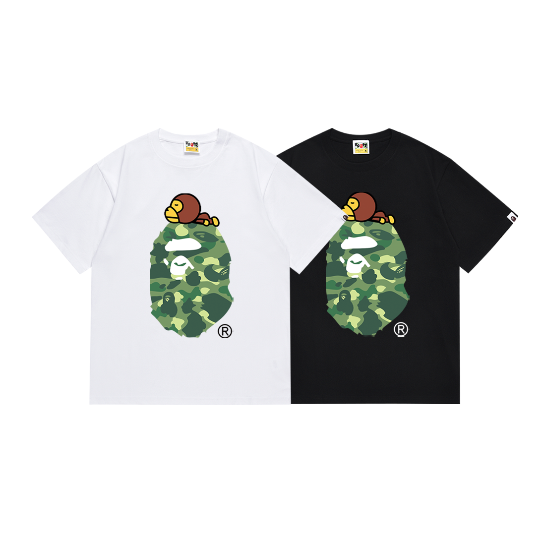 BAPE Ape Head Short Sleeve T-Shirt Style 163