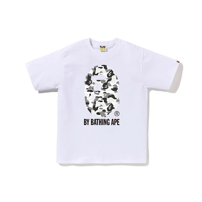 BAPE Black Red White Blue Short Sleeve T-Shirt Style 1004