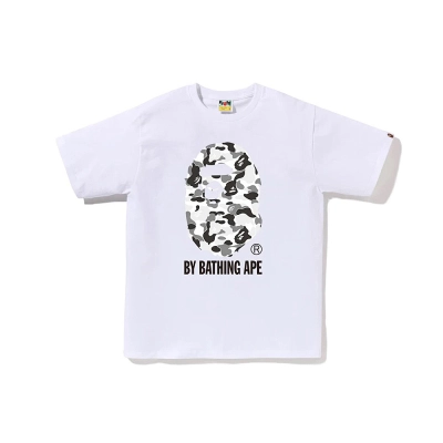 BAPE Black Red White Blue Short Sleeve T-Shirt Style 1004 01