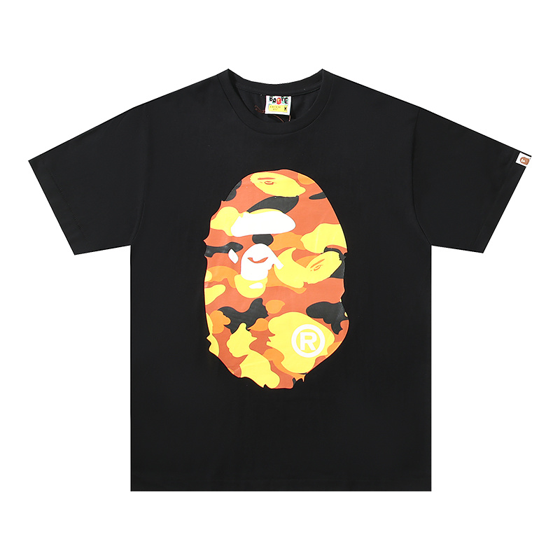 BAPE Black White Short Sleeve T-Shirt Style 1005