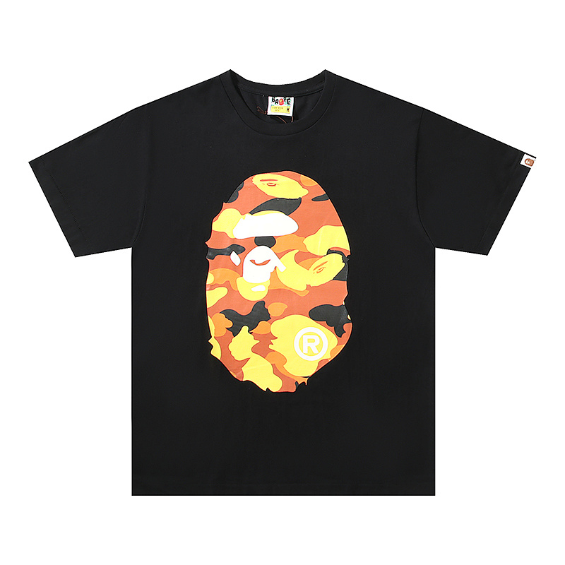 BAPE Black White Short Sleeve T-Shirt Style 1005