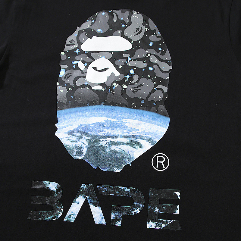 BAPE Black White Short Sleeve T-Shirt Style 1006