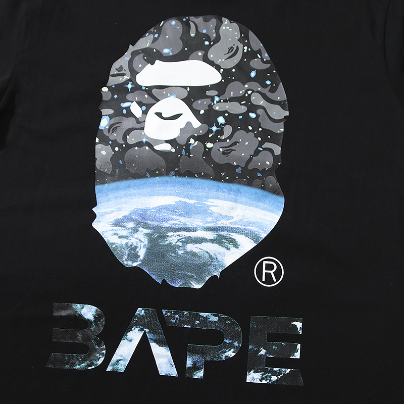 BAPE Black White Short Sleeve T-Shirt Style 1006