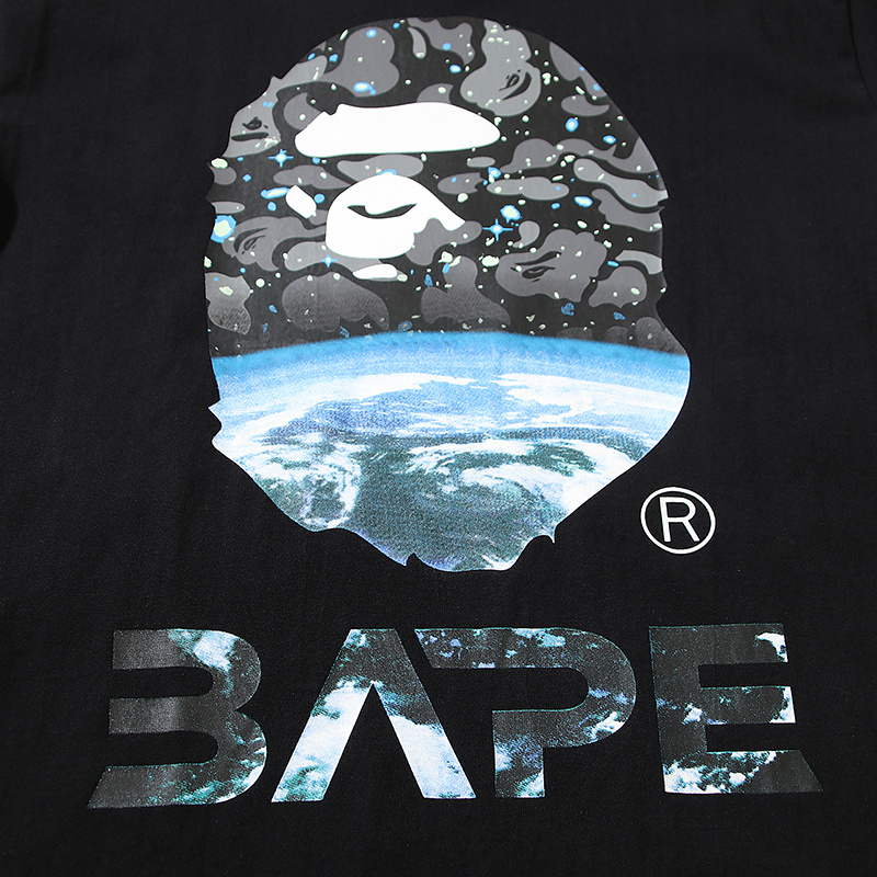 BAPE Black White Short Sleeve T-Shirt Style 1006