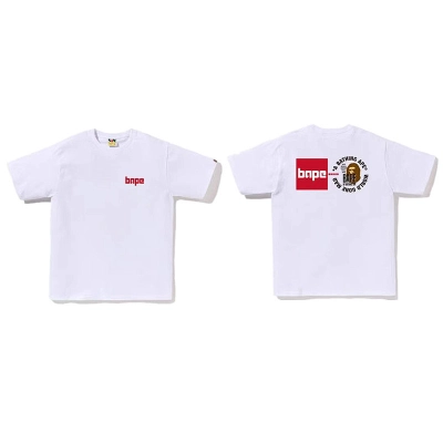 BAPE Black White Short Sleeve T-Shirt Style 1008 02