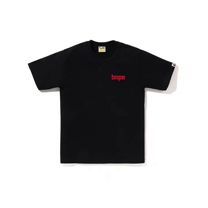 BAPE Black White Short Sleeve T-Shirt Style 1008