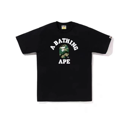 BAPE Black White Short Sleeve T-Shirt Style 1009 02