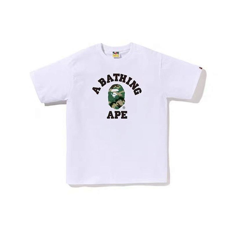 BAPE Black White Short Sleeve T-Shirt Style 1009