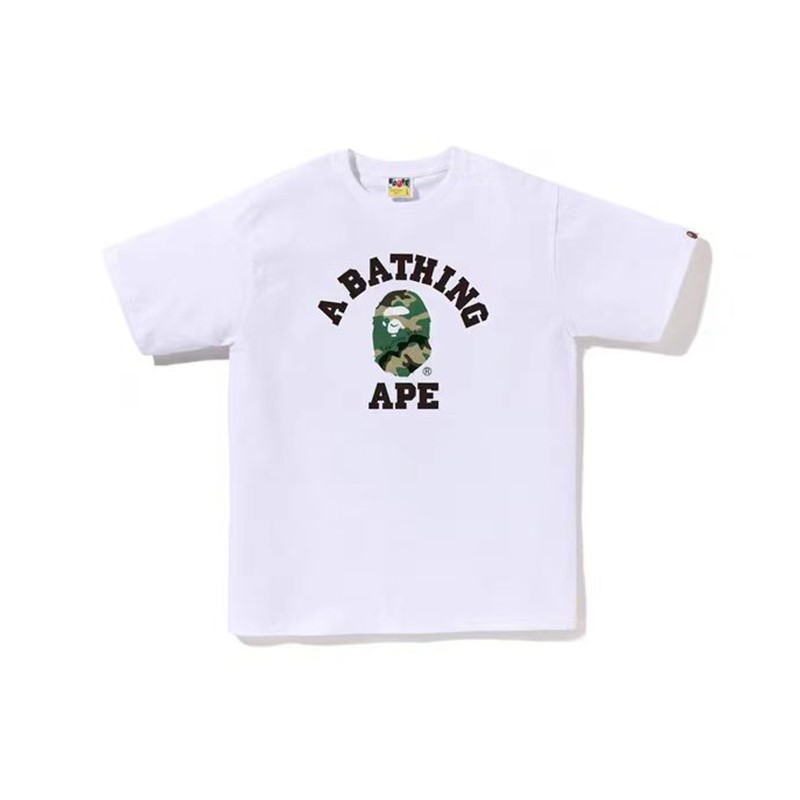 BAPE Black White Short Sleeve T-Shirt Style 1009