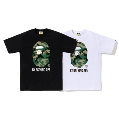 BAPE Black White Short Sleeve T-Shirt Style 1010 01