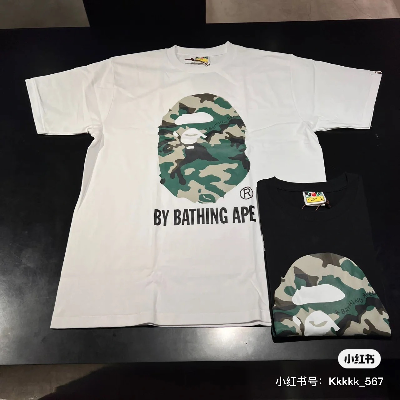 BAPE Black White Short Sleeve T-Shirt Style 1010