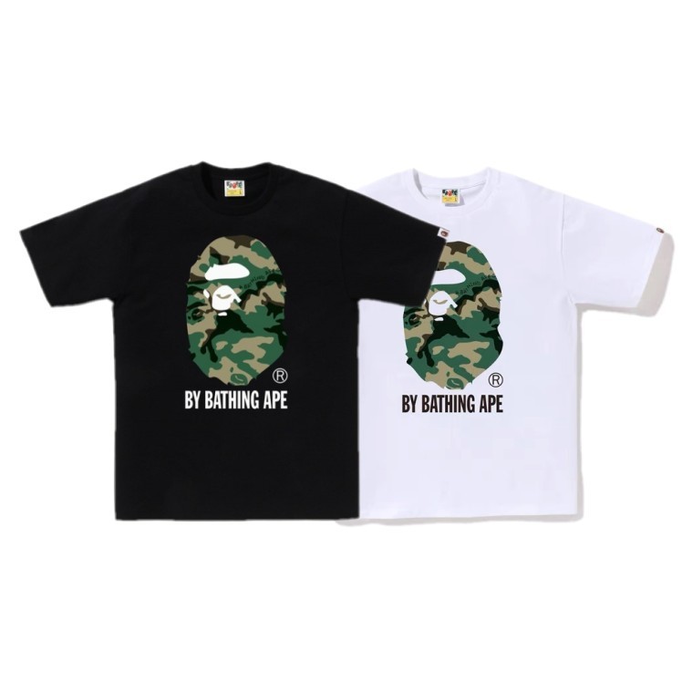 BAPE Black White Short Sleeve T-Shirt Style 1010