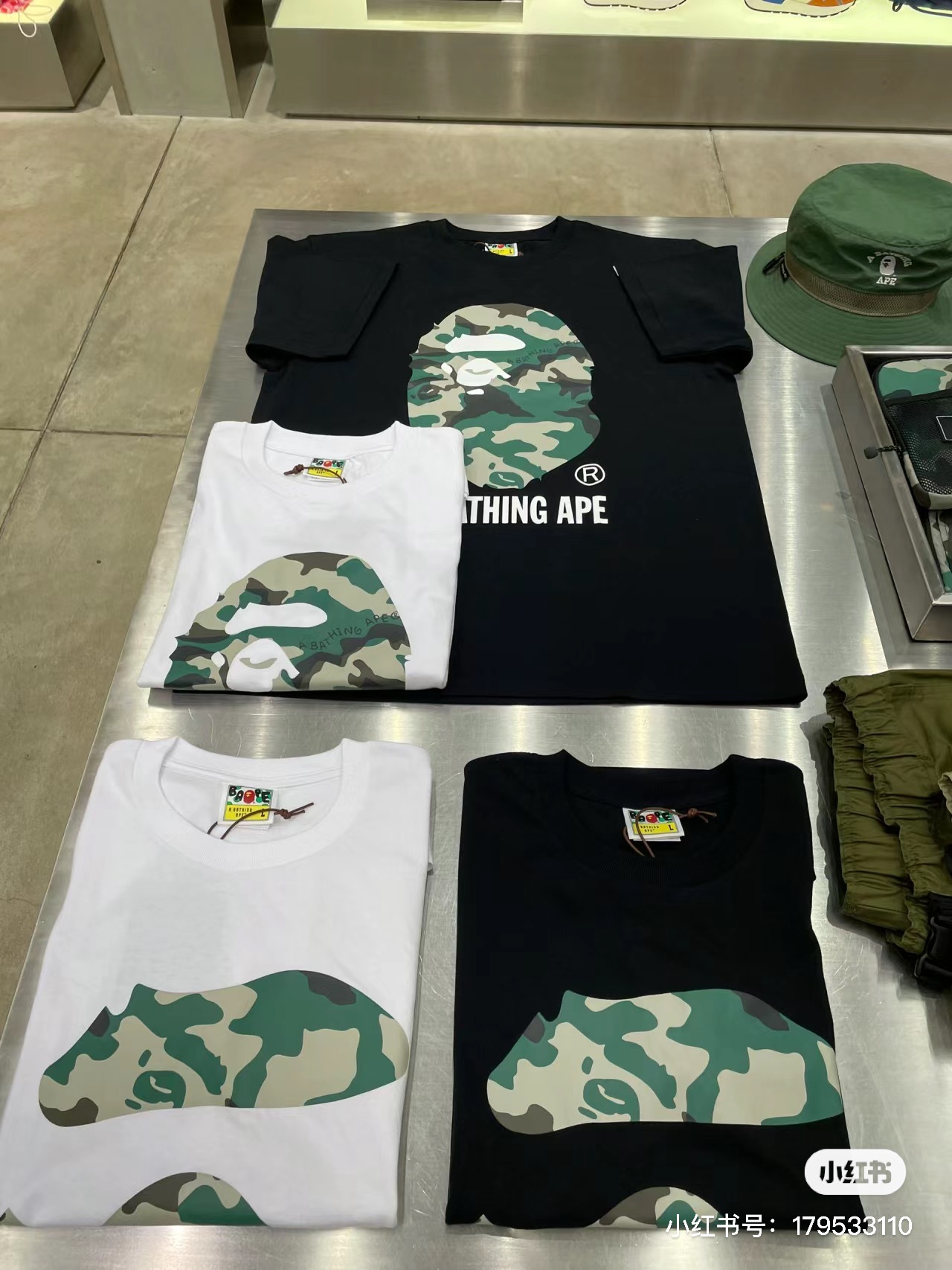 BAPE Black White Short Sleeve T-Shirt Style 1010