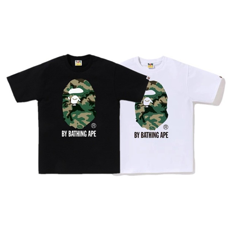 BAPE Black White Short Sleeve T-Shirt Style 1010