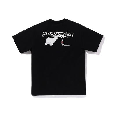 BAPE Black White Short Sleeve T-Shirt Style 1012 01