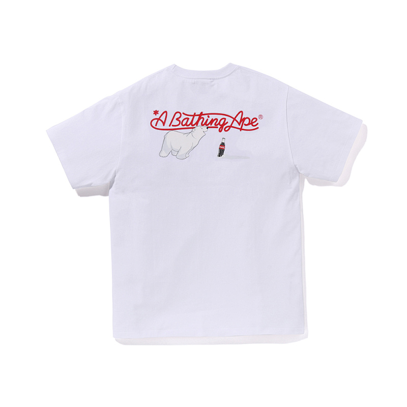 BAPE Black White Short Sleeve T-Shirt Style 1012