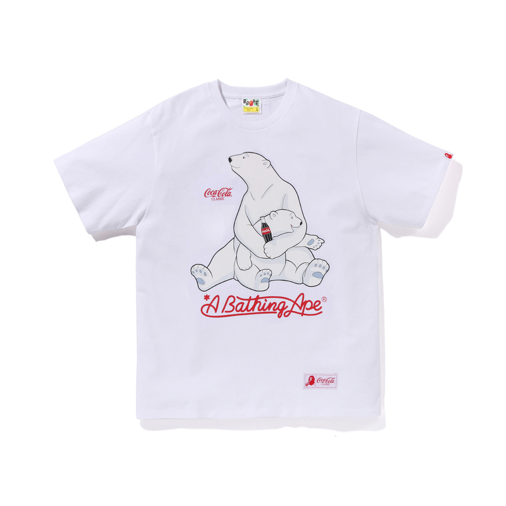 BAPE Black White Short Sleeve T-Shirt Style 1012