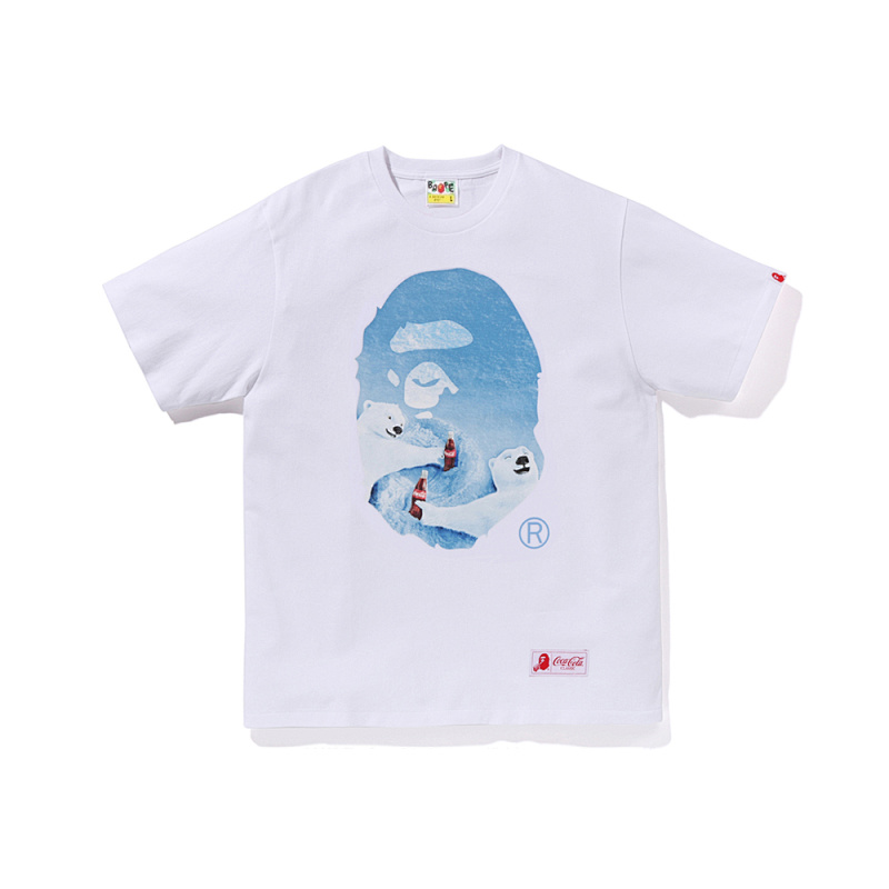 BAPE Black White Short Sleeve T-Shirt Style 1013
