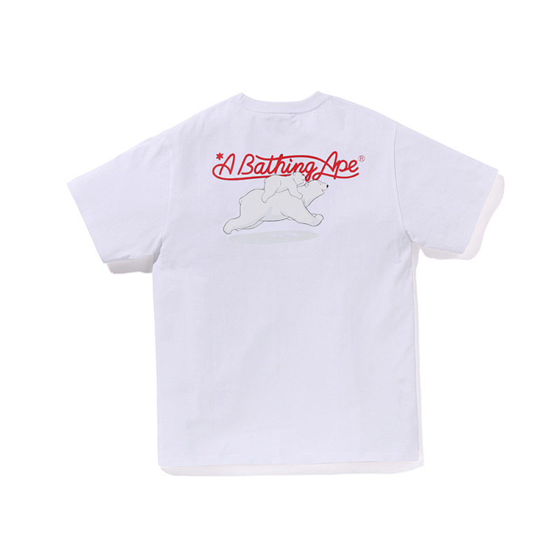 BAPE Black White Short Sleeve T-Shirt Style 1013