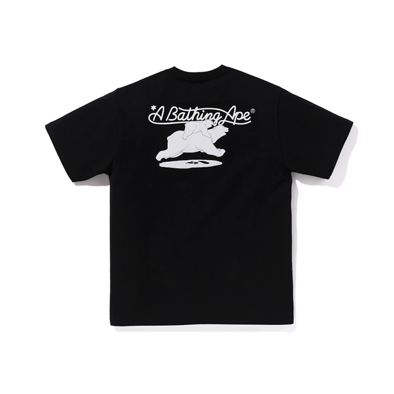BAPE Black White Short Sleeve T-Shirt Style 1013
