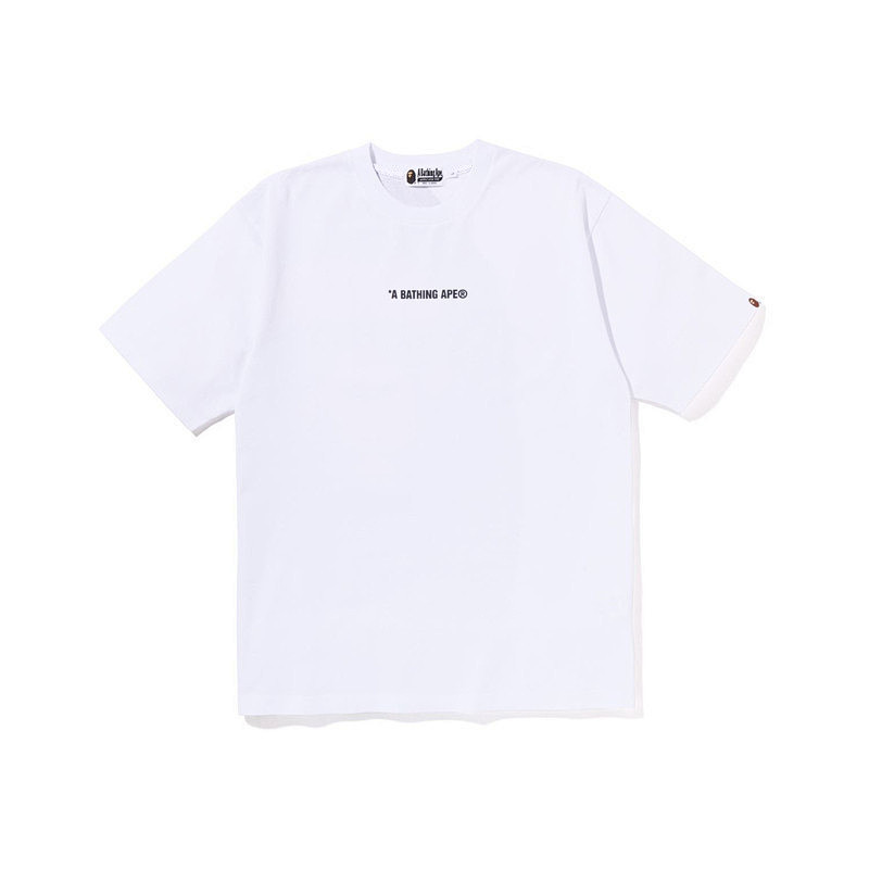 BAPE Black White Short Sleeve T-Shirt Style 1014