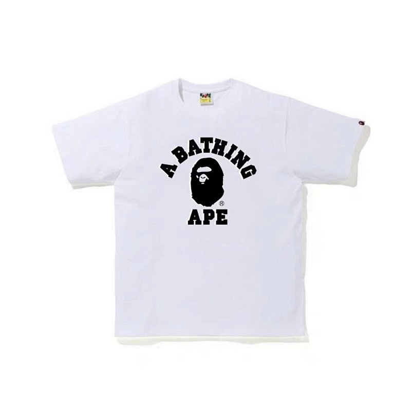 BAPE Black White Short Sleeve T-Shirt Style 1016