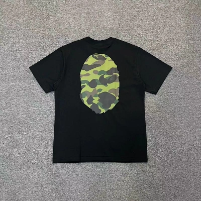BAPE Black Yellow Black Green Short Sleeve T-Shirt Style 1003 02