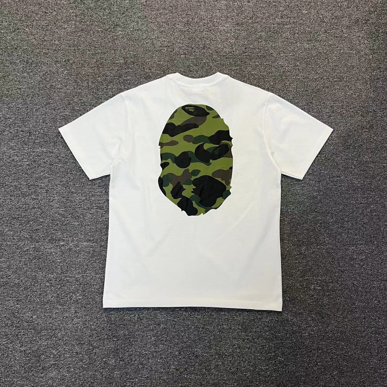 BAPE Black Yellow Black Green Short Sleeve T-Shirt Style 1003