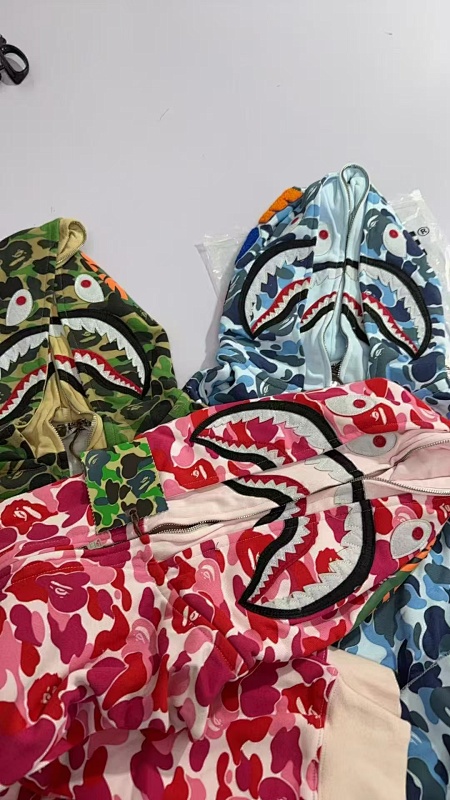 BAPE Camo Double Hood Cream White Pink Hoodie Style 6770