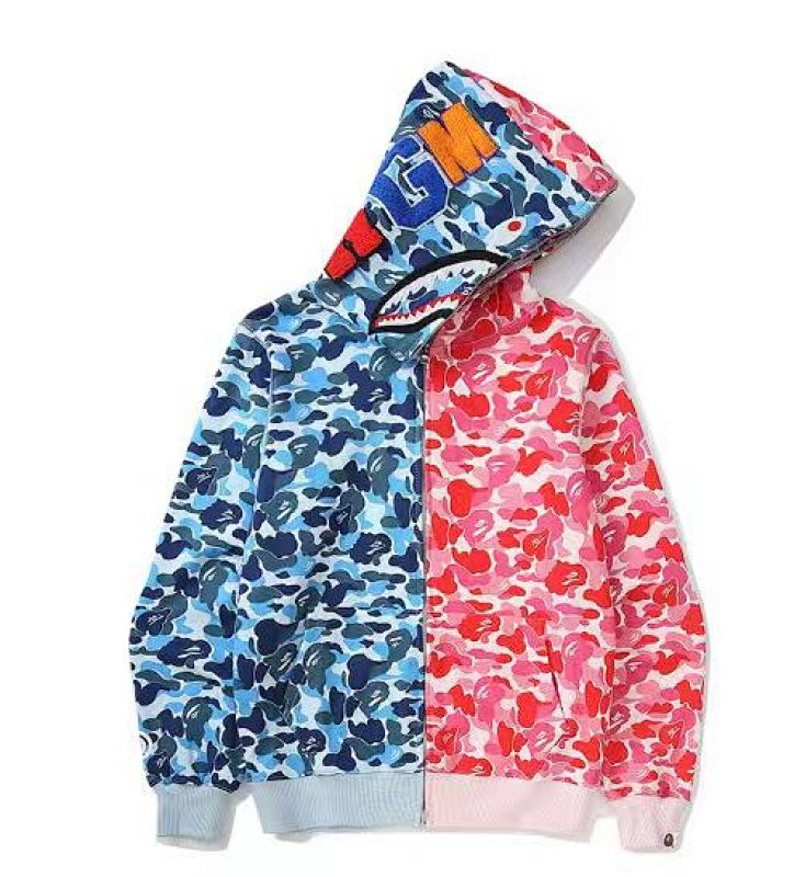 BAPE Camo Pink Blue Short Sleeve T-Shirt Style 6822