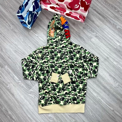 BAPE Camo Single Hood Green Hoodie Style 2338 01