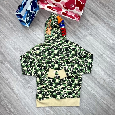 BAPE Camo Single Hood Green Hoodie Style 2338 02