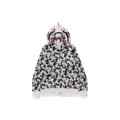 BAPE Double Hood Cream White White Hoodie Style 1 01
