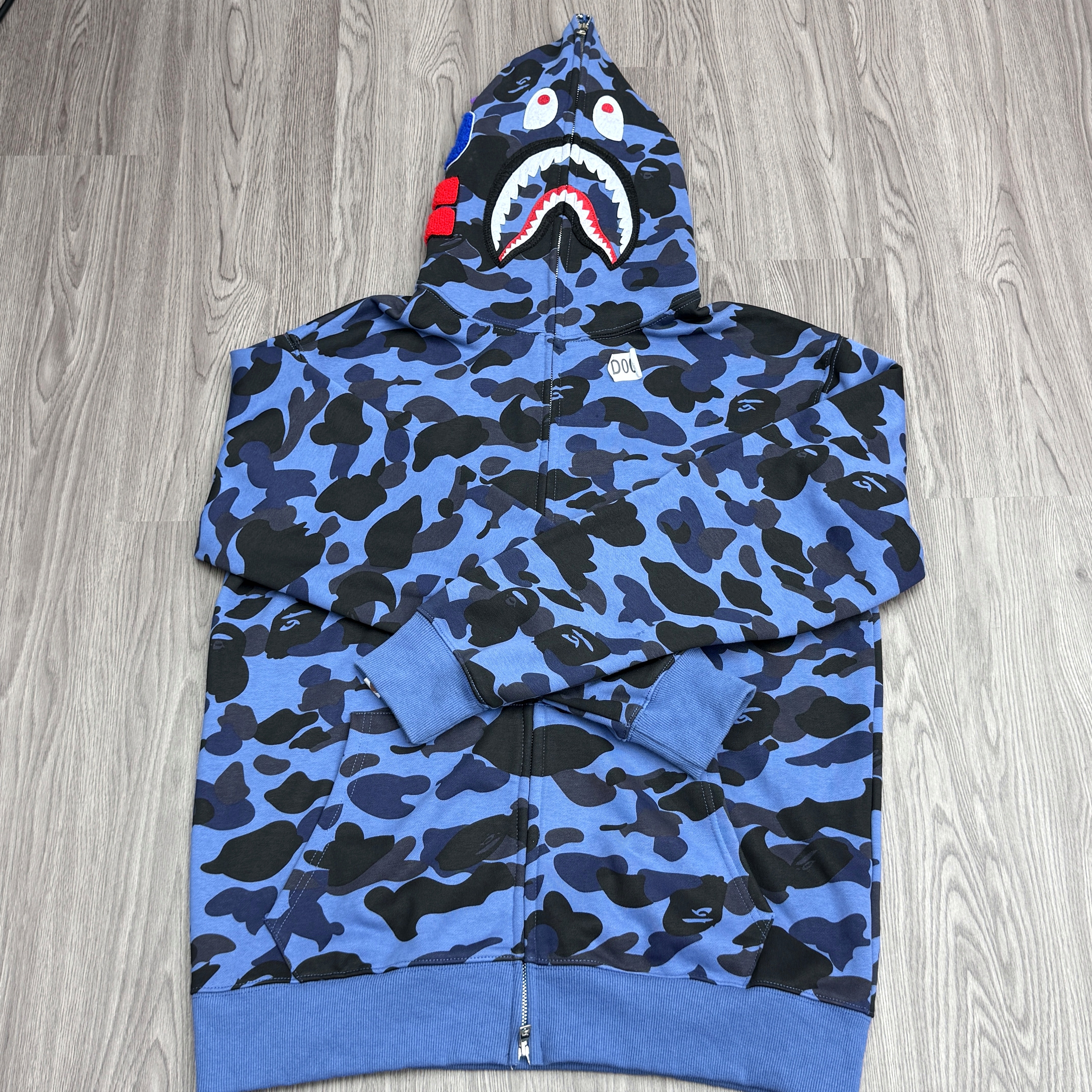 BAPE Fleece Single Hood Blue Hoodie Style 2367