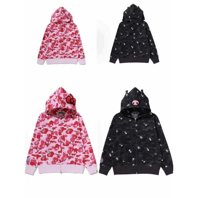 BAPE Kuromi New Season Pink Black Short Sleeve T-Shirt 02