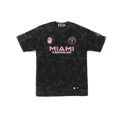 BAPE Miami Pink Black Short Sleeve T-Shirt 01