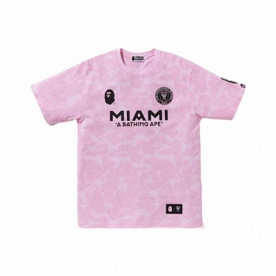 BAPE Miami Pink Black Short Sleeve T-Shirt 02