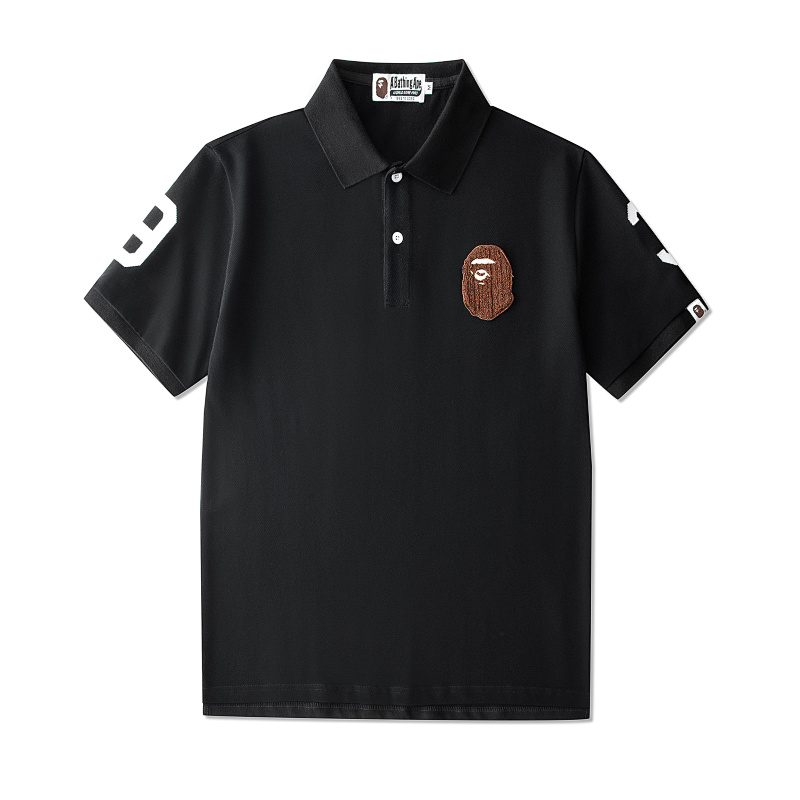 BAPE Red Black Short Sleeve T-Shirt Style 1019