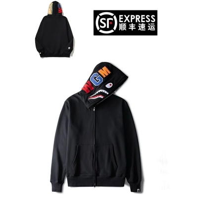 BAPE Single Hood Black Hoodie Style 6176 02