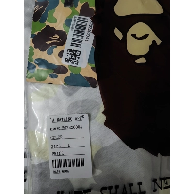 BAPE Single Hood Black White Hoodie Style 6004 01