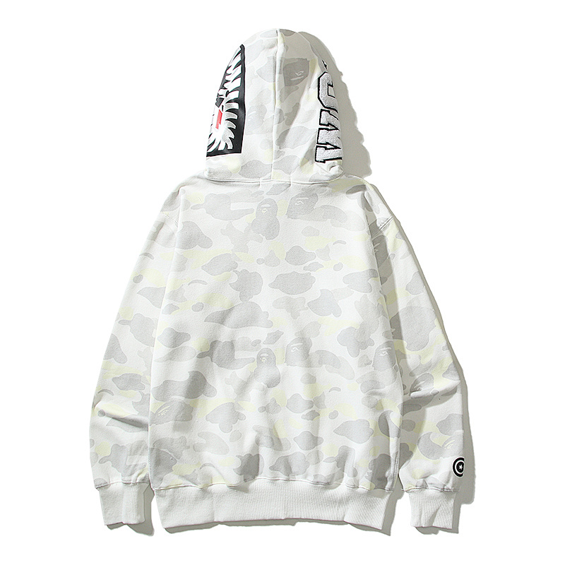 BAPE Single Hood Black White Hoodie Style 6004