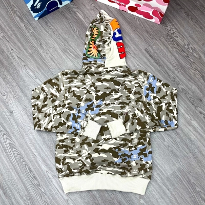 BAPE Single Hood Desert Gray Hoodie Style 239 01