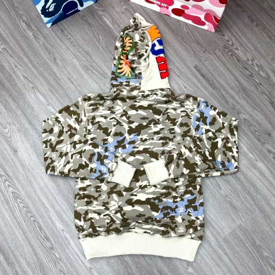 BAPE Single Hood Desert Gray Hoodie Style 239 02
