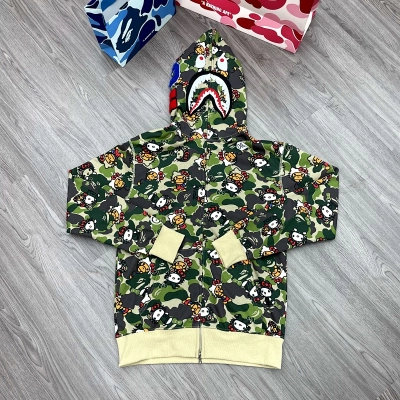BAPE Single Hood Green Hoodie Style 2390 01